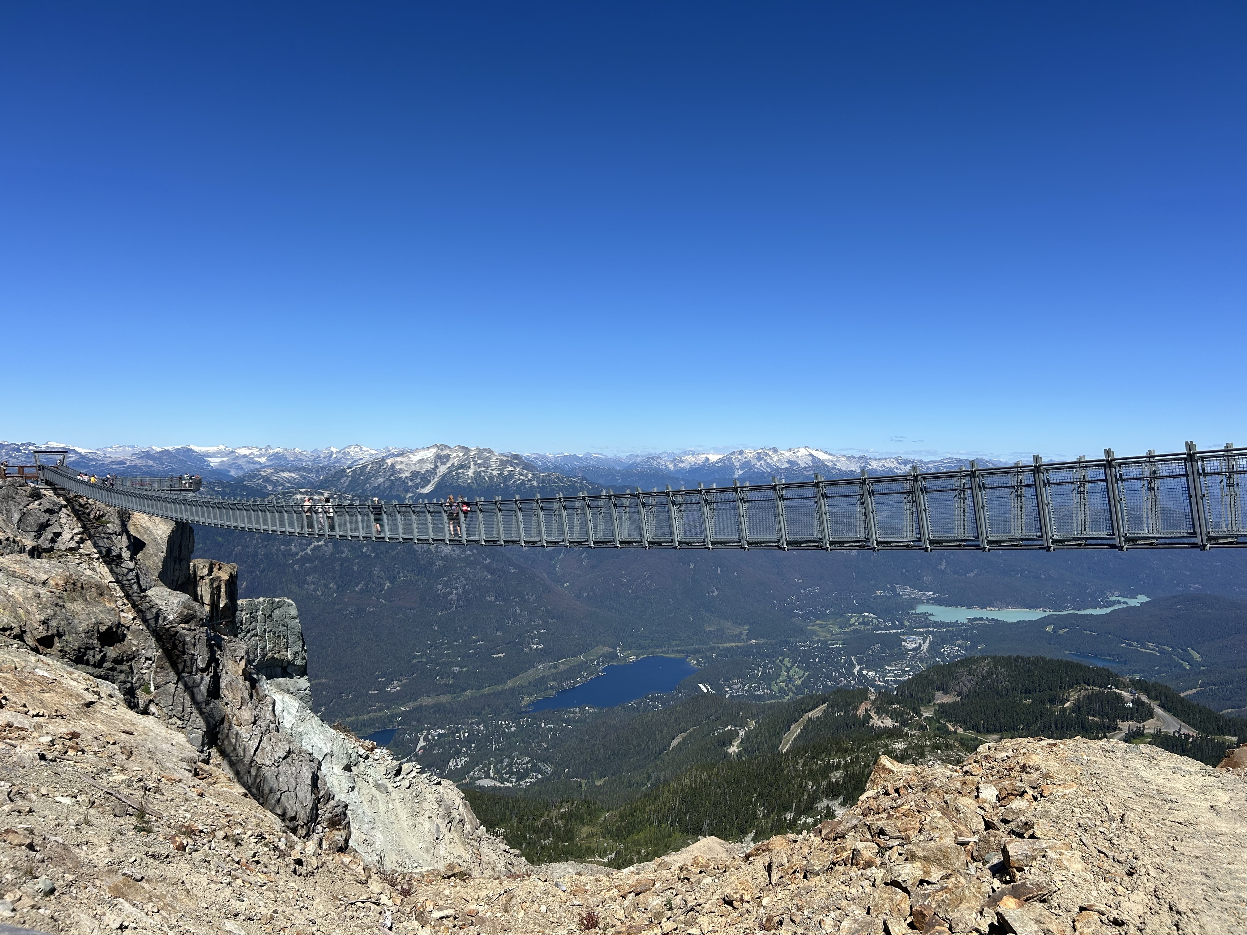 View from the Cloudraker Skybridge on Whistler Peak